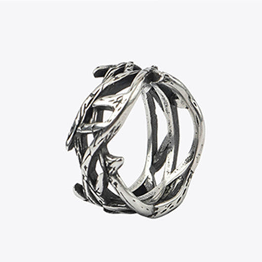 Anillo de Acero Titanio Diseño Retro Oscuro - Estilo Punk Hip Hop - Image 7