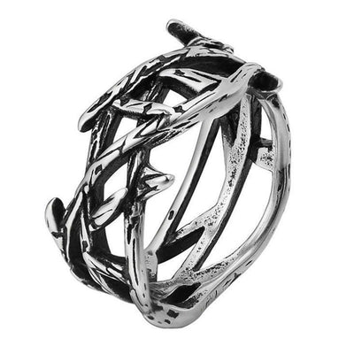 Anillo de Acero Titanio Diseño Retro Oscuro - Estilo Punk Hip Hop - Image 9