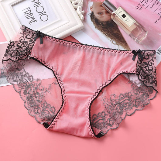 Braguitas Bajos con Encaje Bordado y Malla Sensual - Image 17
