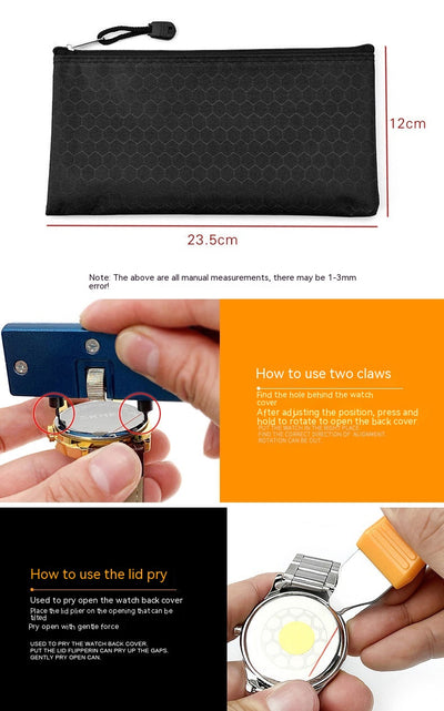 Kit Profesional 18 Piezas para Reparación de Relojes - Herramientas de Presión y Cambio de Batería - Image 19