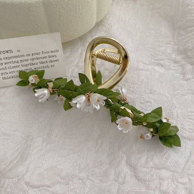 Pinzas Retro Flores y Hojas Tiburón para Cabello - Image 19