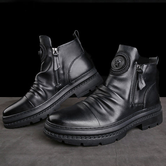 Botas Tácticas Militares Altas para Hombre con Terciopelo - Image 17
