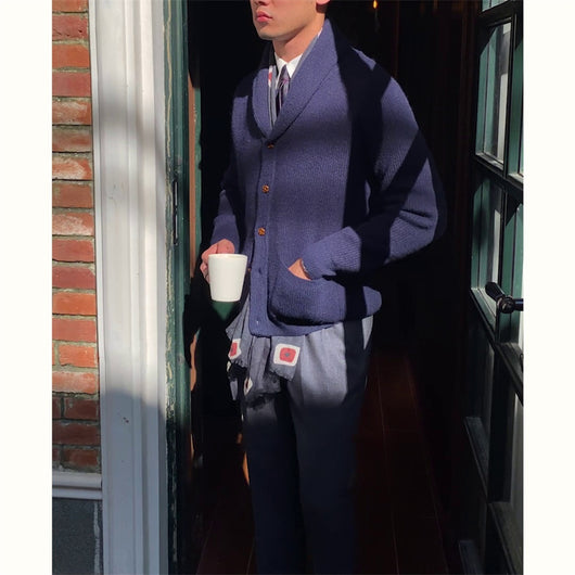 Cardigan Tejido Grueso Vintage para Hombre Estilo Retro - Image 17