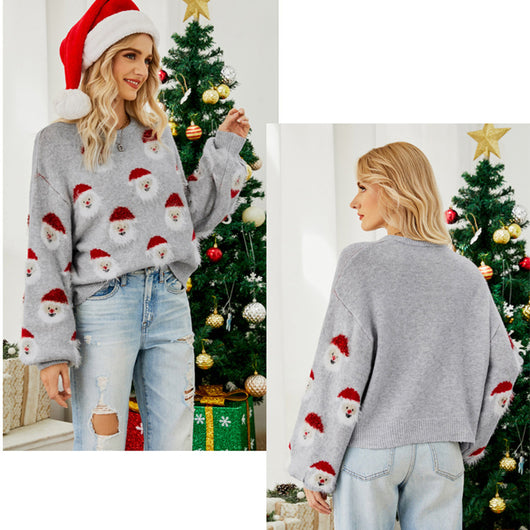 Suéter Navideño para Mujer con Estampado Santa Cartoon - Tejido Cálido - Image 25