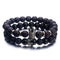 European and American fashion micro inlaid zircon crown bracelet volcanic stone acrylic bracelet Negro Set