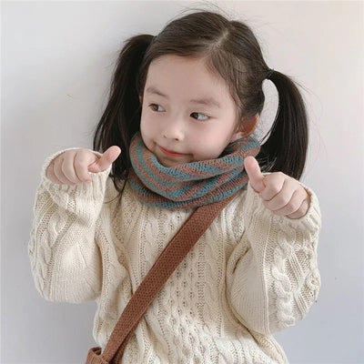 Pañoleta Cuadrillé Tejida Cálida para Niños - Multicolor - Image 29