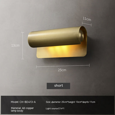 Lámpara de Pared Cobre Minimalista para Sala y Dormitorio - Image 17