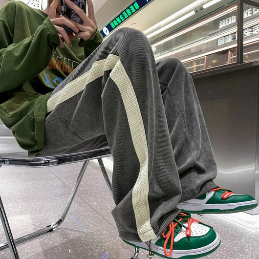 Pantalones de Pana Negros con Costuras Estilo Americano - Image 9