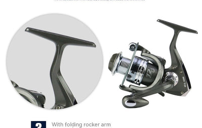 Carrete de Pesca 12 Ejes con Refuerzo Metálico para Caña Telescópica - Image 7
