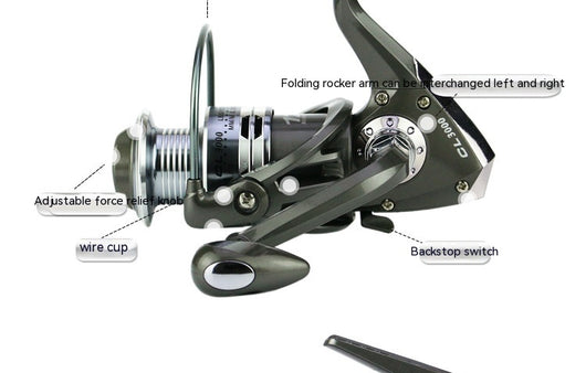 Carrete de Pesca 12 Ejes con Refuerzo Metálico para Caña Telescópica - Image 12