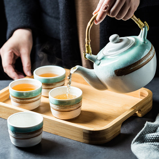Juego de Tetera y Tazas de Cerámica Japonesa Artesanal - Image 5