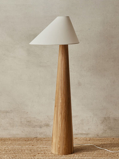 Lámpara de Piso Estilo Japonés con Tela - Image 12