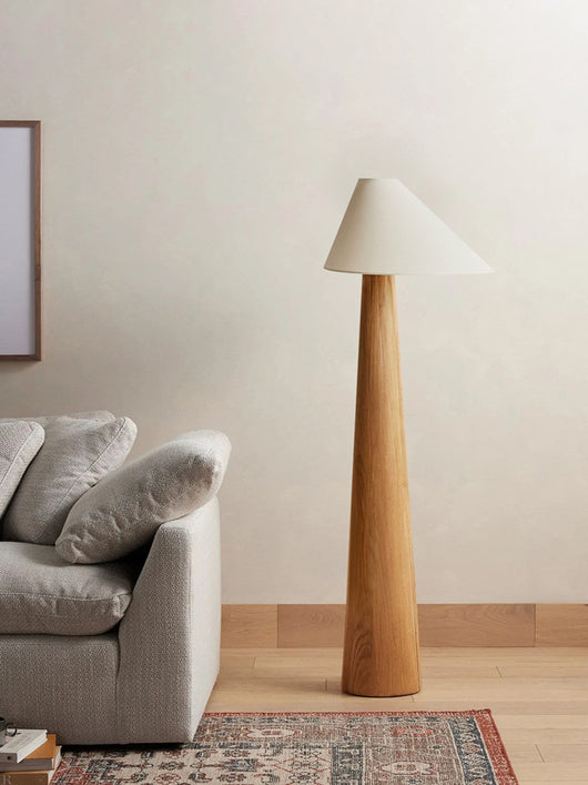 Lámpara de Piso Estilo Japonés con Tela - Image 13