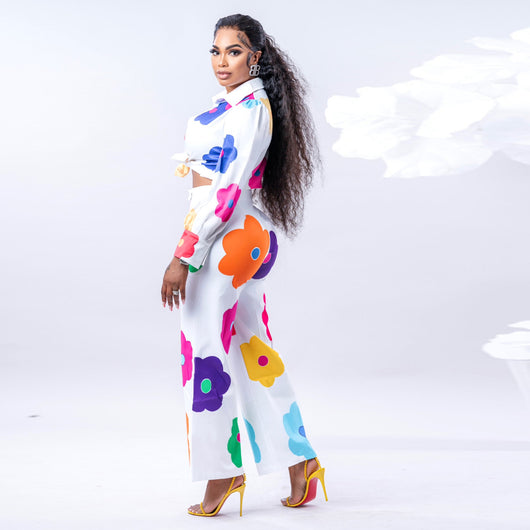 Conjunto de Dos Piezas Estampado para Mujer - Camisa y Pantalón - Image 12