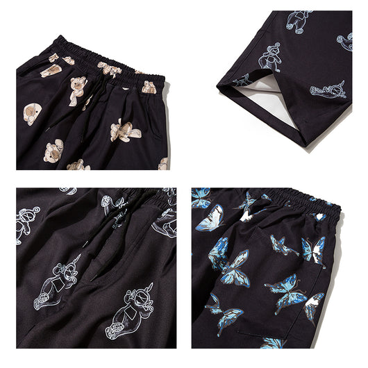 Pantalones Anchos con Estampado de Mariposas y Ositos - Image 2