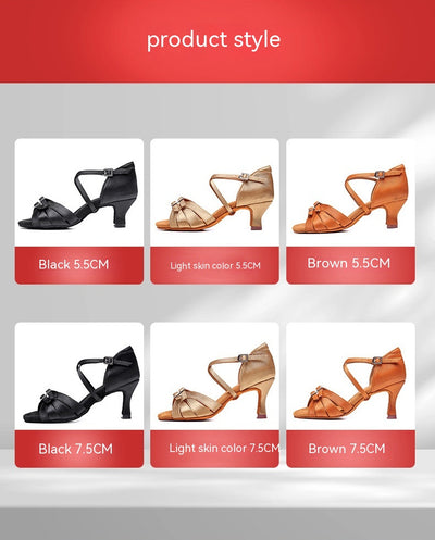 Zapatos de Tacón para Baile Latino con Suela Flexible - Image 18