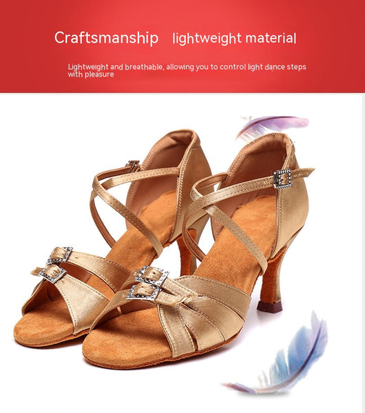 Zapatos de Tacón para Baile Latino con Suela Flexible - Image 19