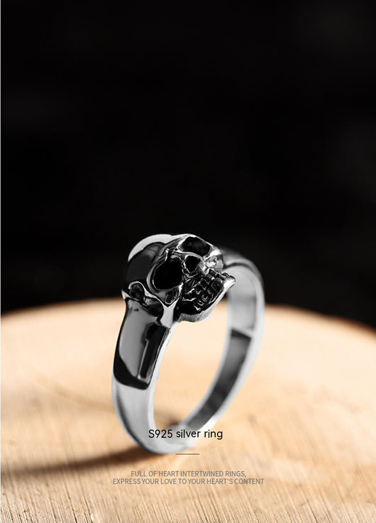 Anillo de Calavera Plateado Minimalista Unisex - Image 16