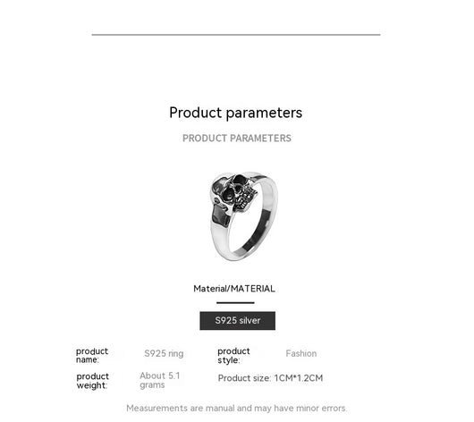 Anillo de Calavera Plateado Minimalista Unisex - Image 23