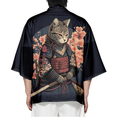 Cardigan Haori Suelto con Ilustración Creativa para Hombre - Image 17