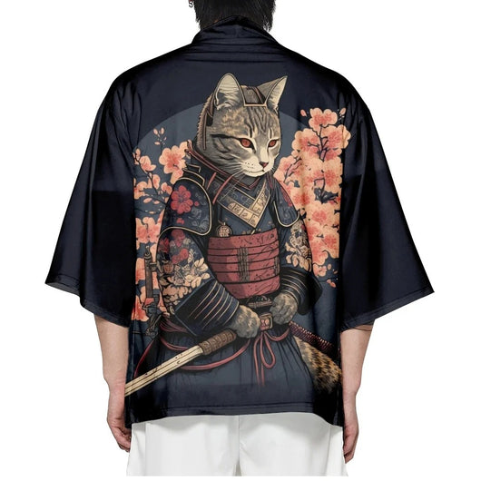 Cardigan Haori Suelto con Ilustración Creativa para Hombre - Image 17