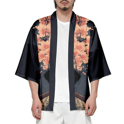 Cardigan Haori Suelto con Ilustración Creativa para Hombre - Image 18
