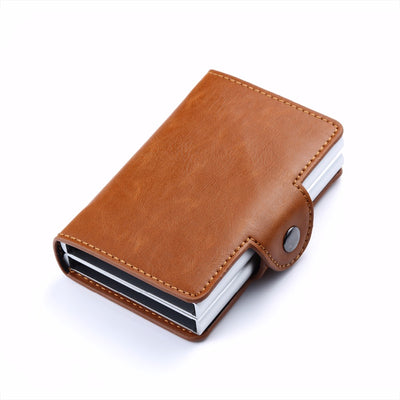 Billetera de Cuero para Tarjetas de Crédito con Protección RFID - Aluminio Doble y Diseño Premium - Image 4