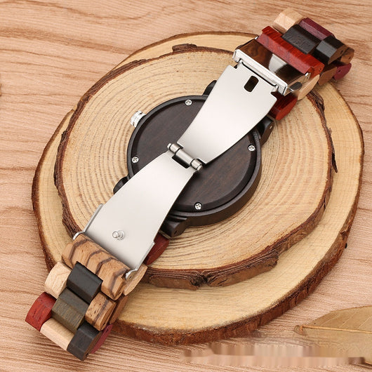 Reloj de Pulsera Mujer Madera Cuarzo Diseño Alce Colorido - Image 10