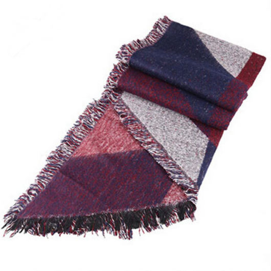 Bufanda de Cachemira Cuadros Mujer - Chal Grueso Cálido Otoño Invierno - Image 8