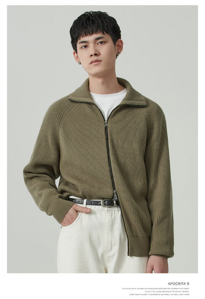 Cardigan Grueso para Hombre Anti-Pilling Corte Holgado - Image 13