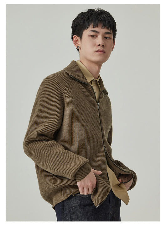 Cardigan Grueso para Hombre Anti-Pilling Corte Holgado - Image 19