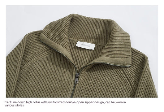 Cardigan Grueso para Hombre Anti-Pilling Corte Holgado - Image 20