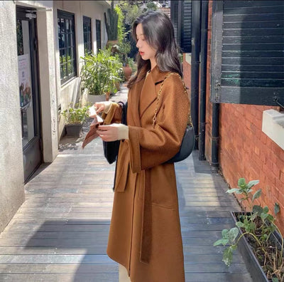 Abrigo Reversible de Cachemira para Mujer - Corte Holgado Otoño Invierno - Image 15