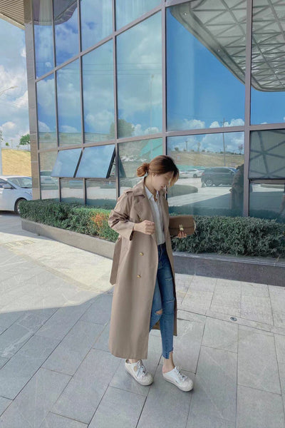 Gabardina con Diseño Ajustado a la Cintura y Forro Jacquard - Image 17