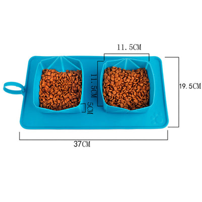 Comedero Doble Plegable para Perros con Bolsa de Terciopelo - Image 6