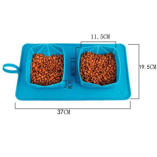 Comedero Doble Plegable para Perros con Bolsa de Terciopelo - Image 6