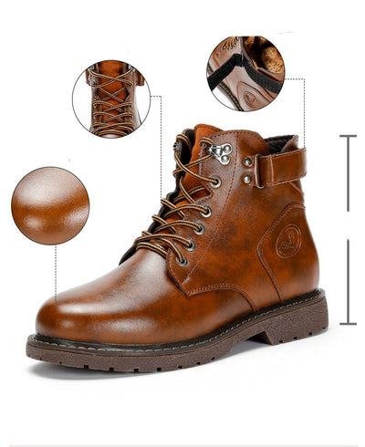 Botas Martin Forradas de Fleece para Hombre - Estilo Británico Casual - Image 11