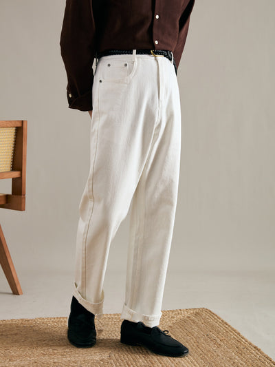 Pantalones Rectos Sueltos Vintage Lavado para Hombre - Image 14