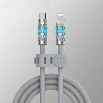 Cable de Carga Rápida de Silicona Luminiscente con Datos - Image 6