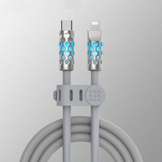 Cable de Carga Rápida de Silicona Luminiscente con Datos - Image 6