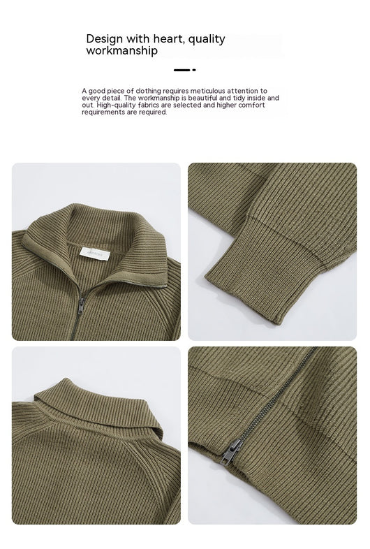 Cardigan Grueso para Hombre Anti-Pilling Corte Holgado - Image 29