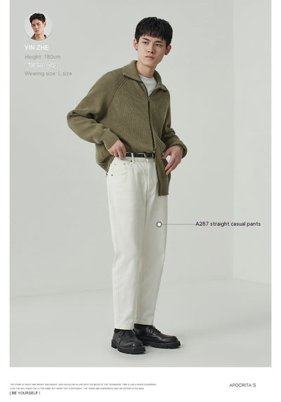Cardigan Grueso para Hombre Anti-Pilling Corte Holgado - Image 33