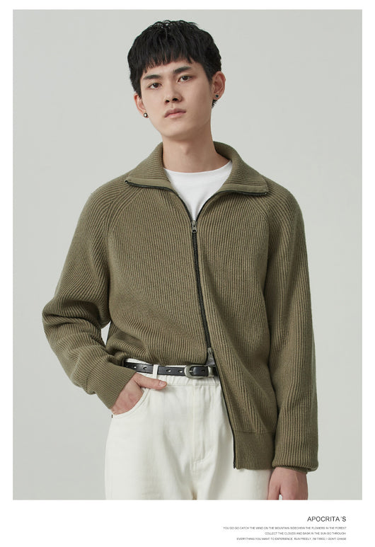 Cardigan Grueso para Hombre Anti-Pilling Corte Holgado - Image 34