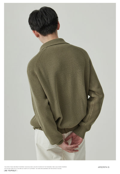 Cardigan Grueso para Hombre Anti-Pilling Corte Holgado - Image 35