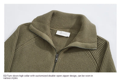 Cardigan Grueso para Hombre Anti-Pilling Corte Holgado - Image 41