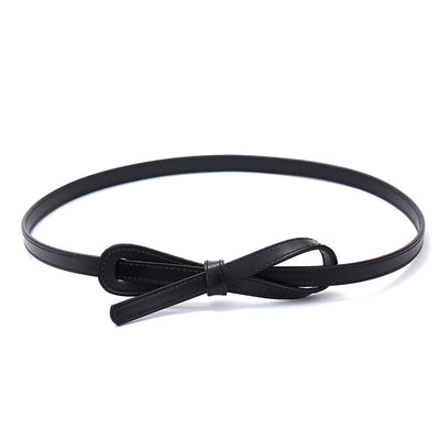 Cinturón Delgado de Cuero Sintético para Mujer con Nudo Decorativo - Image 13