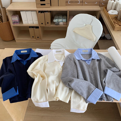 Suéter Ejecutivo Dos Texturas - Camisa y Punto Combinado para Mujer - Image 12