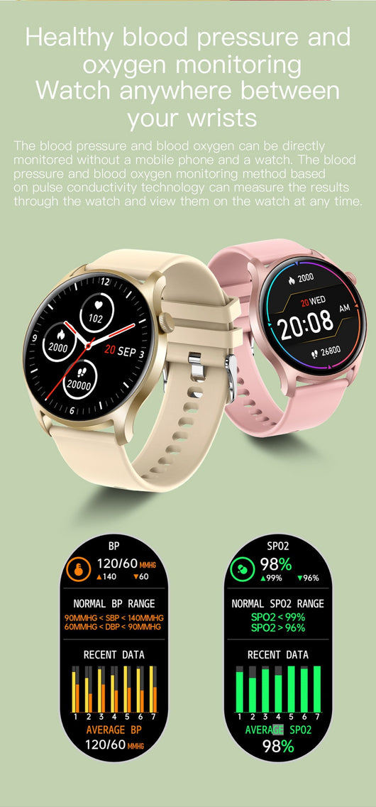 Reloj Inteligente con Monitor de Frecuencia Cardíaca y Presión Arterial - Image 29