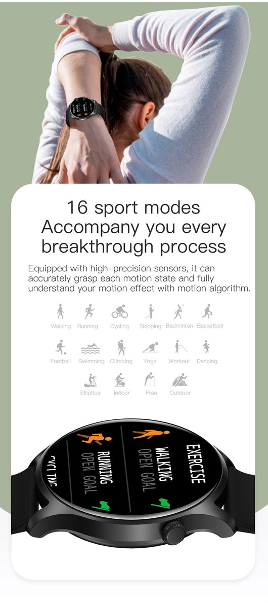 Reloj Inteligente con Monitor de Frecuencia Cardíaca y Presión Arterial - Image 33
