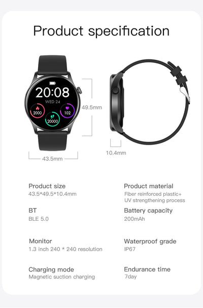 Reloj Inteligente con Monitor de Frecuencia Cardíaca y Presión Arterial - Image 39